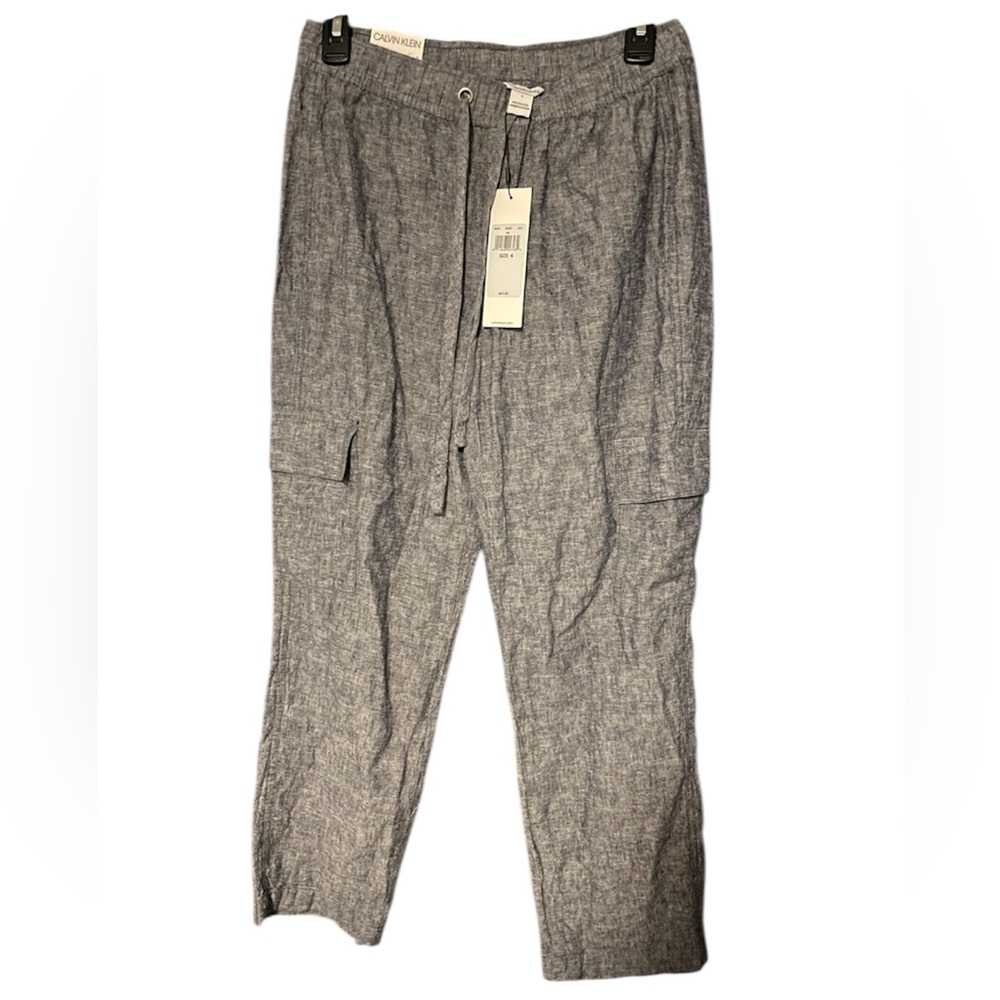 Calvin Klein blue cargo pants Relaxed Fit Elastic Waistband